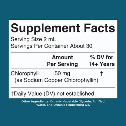 MaryRuth's Chlorophyll Liquid Drops, Delicious Minty Flavor, Vegan, 2 Fl Oz